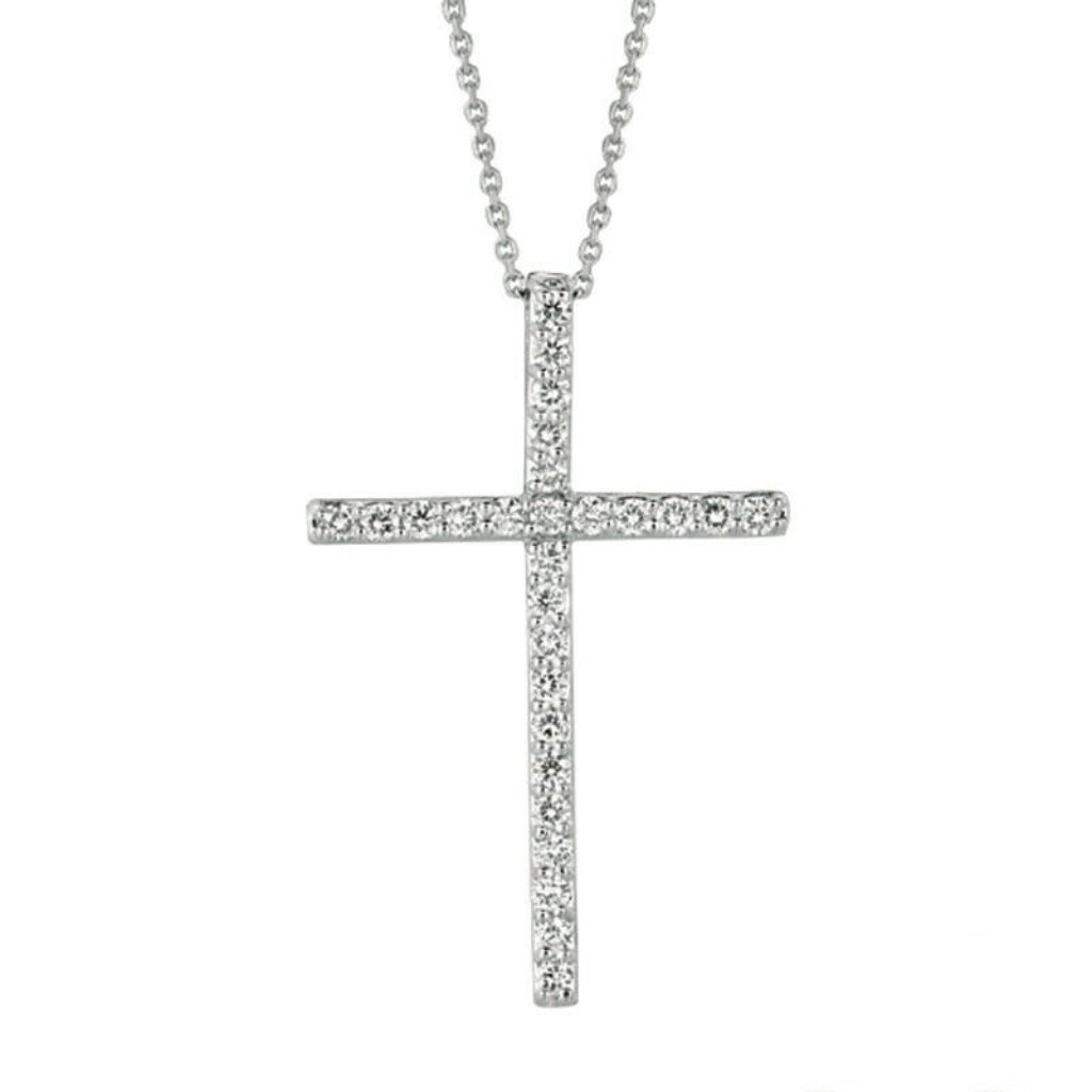 101 Ct Natural Diamond Cross Necklace 1119$